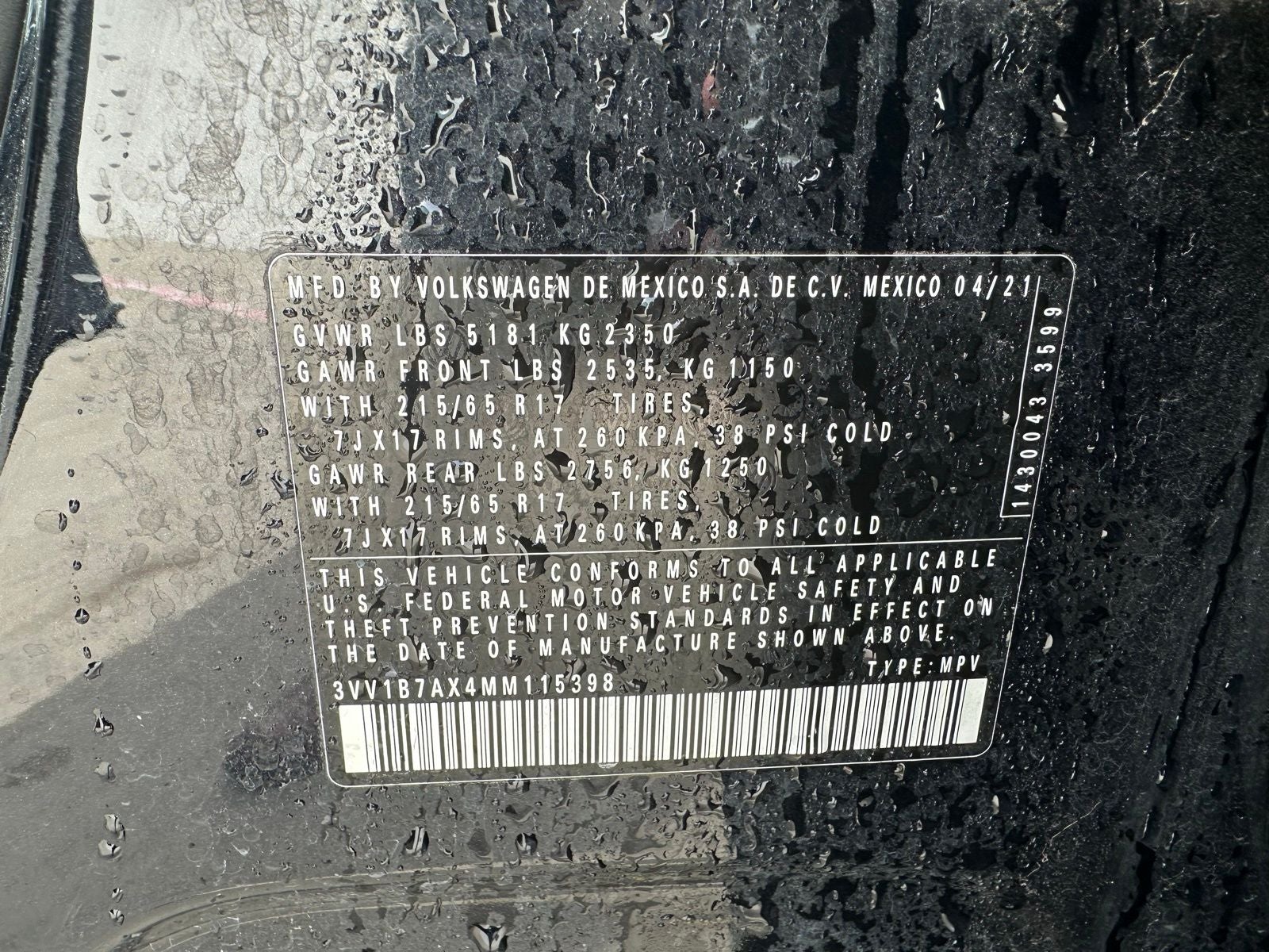 2021 Volkswagen Tiguan 2.0T S