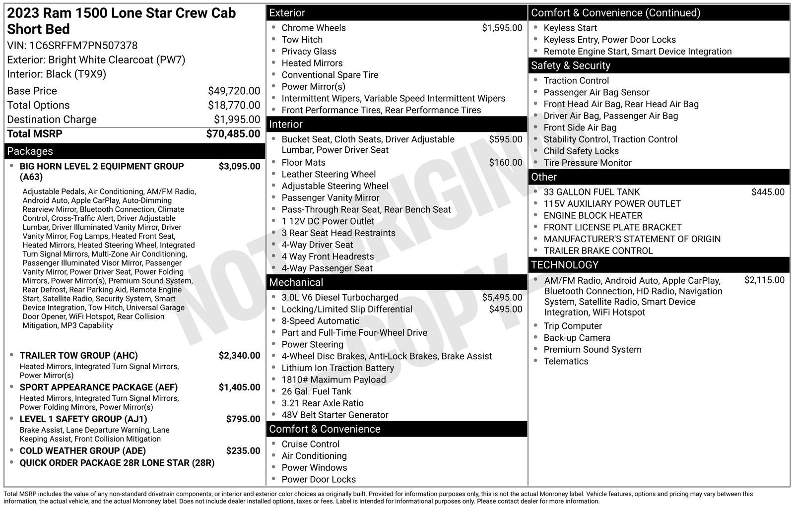 2023 RAM 1500 Big Horn/Lone Star