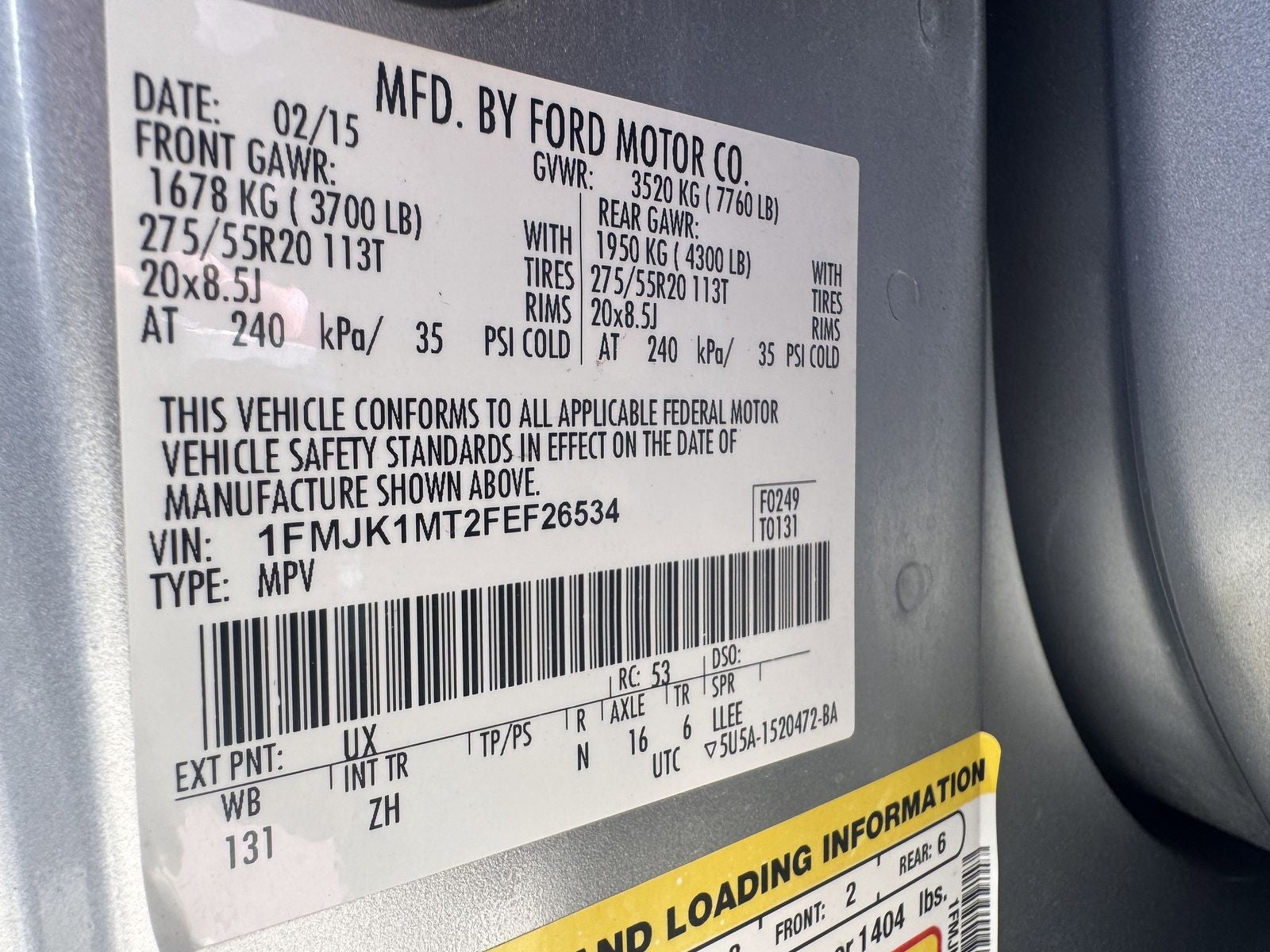 2015 Ford Expedition EL Platinum