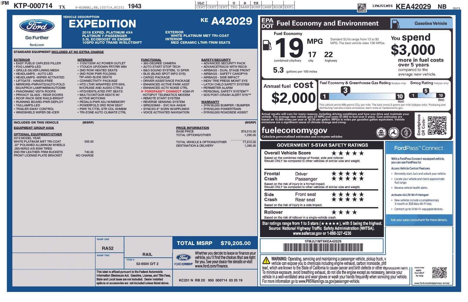 2019 Ford Expedition Platinum