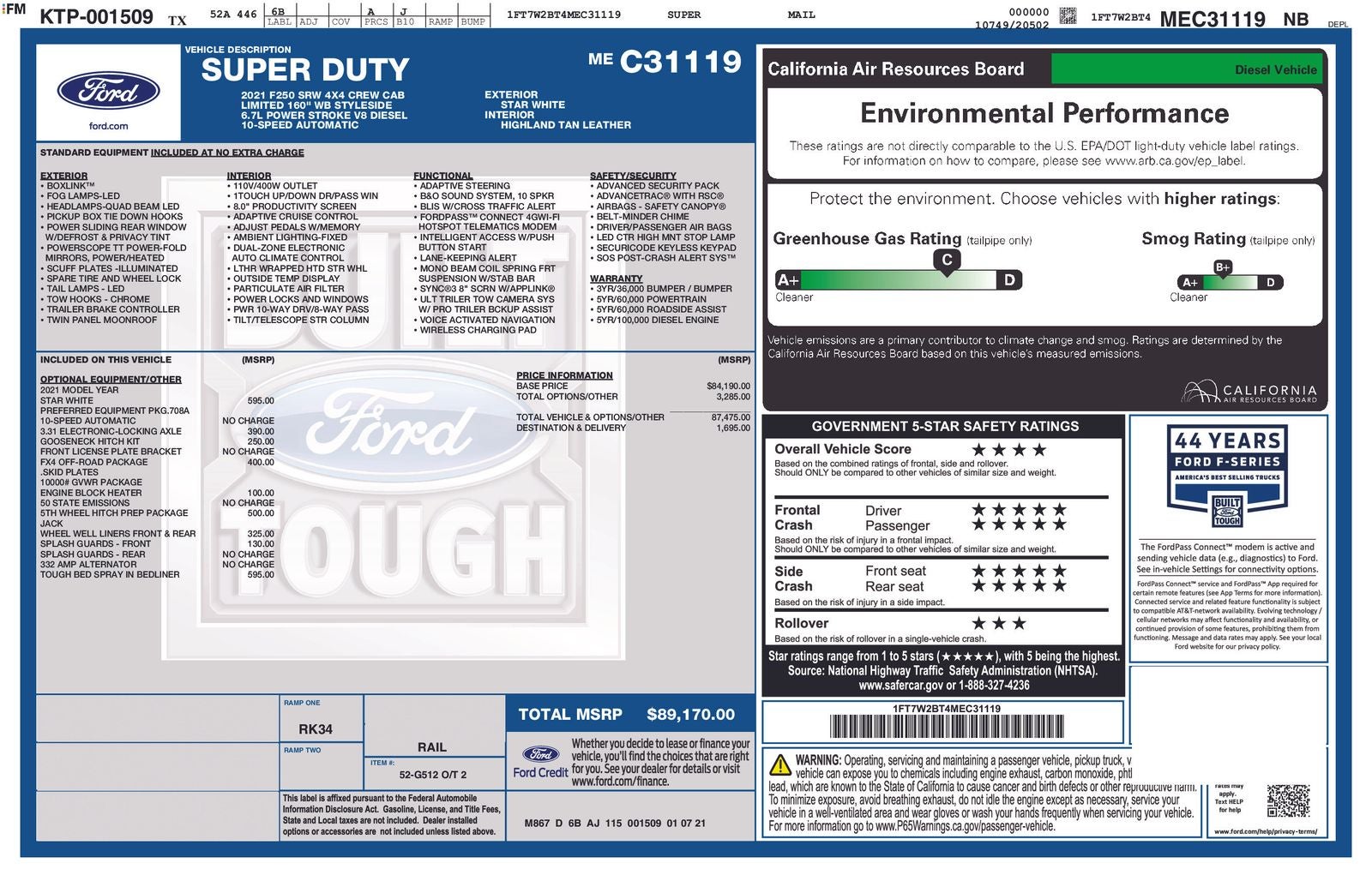 2021 Ford F-250SD Limited