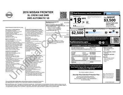 2016 Nissan Frontier SL