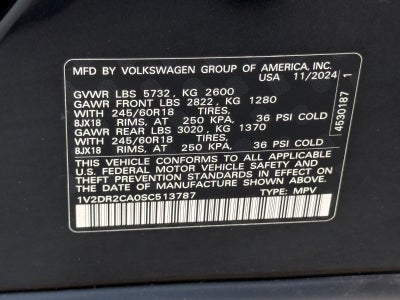 2025 Volkswagen Atlas 2.0T SE