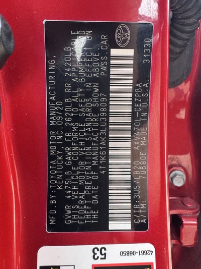 2020 Toyota Camry XSE