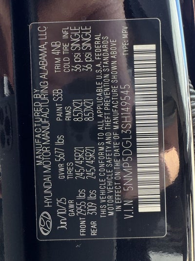 2025 Hyundai Santa Fe Calligraphy