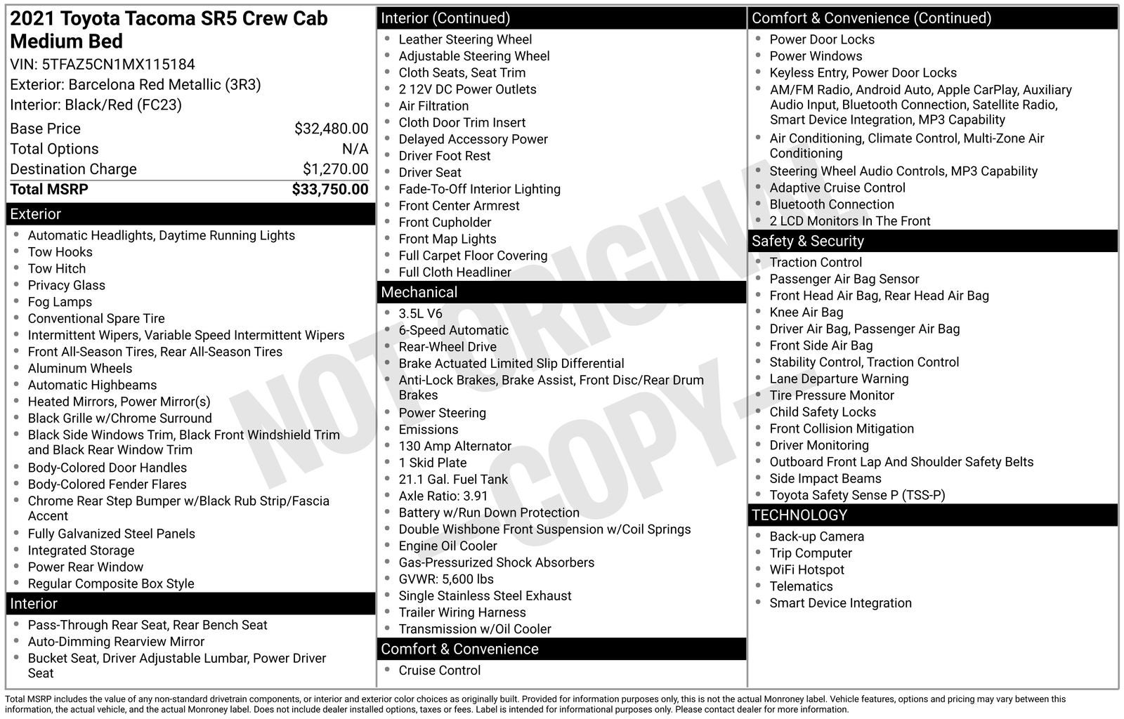 2021 Toyota Tacoma SR5 V6