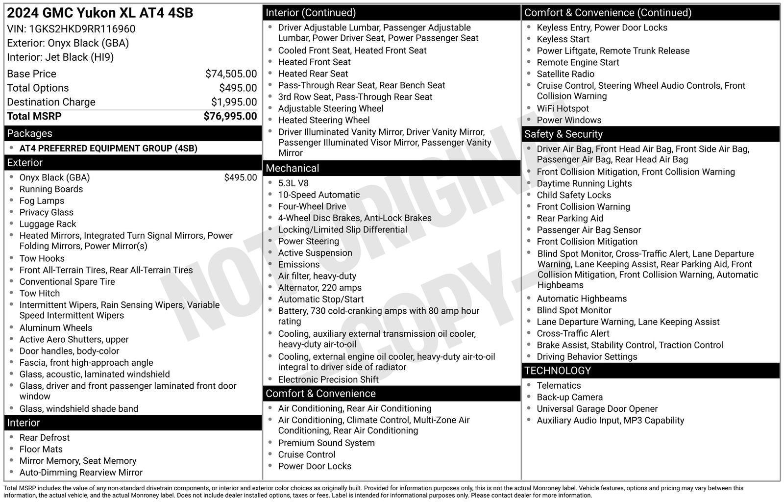 2024 GMC Yukon XL AT4